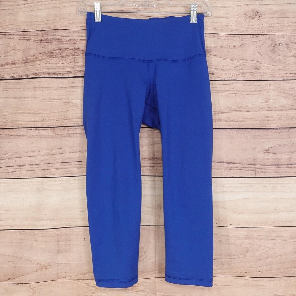 Old Navy Leggings Womens S Petite Blue Elevate Legging Go-Dry Capri Yoga Running